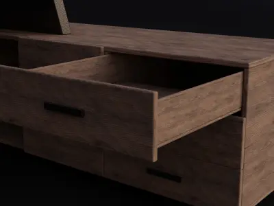 Modern Desk Design Free 3D model