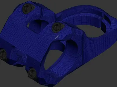 Realistic Bicycle Stem Part 3D model