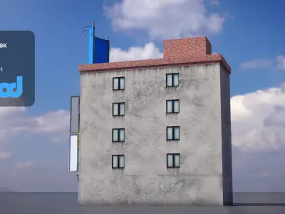 Japanese Commercial Building 0004 3D model