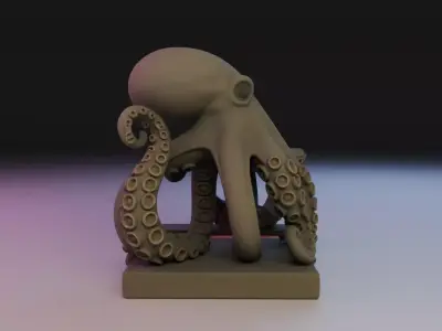 octopus bookend 3D print model