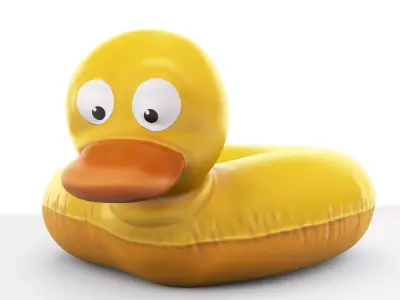 Duck rubber toy cartoon 3D model