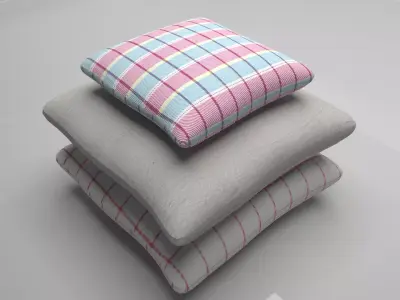 Three 3D pillows Free 3D model