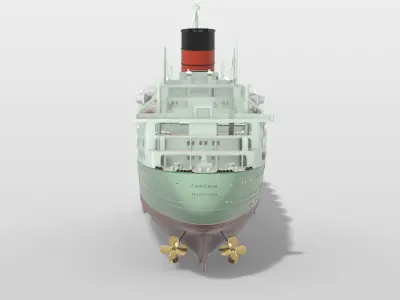 RMS Caronia - Cunards Green Goddess ocean liner and cruise ship 3D print model