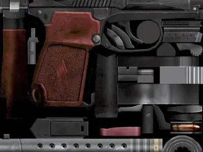 texture weapons Free 3D model