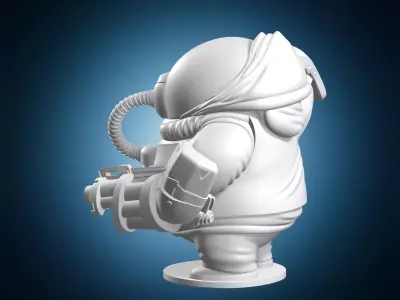 Astronaut Bard League of Legends Statue 3D print model