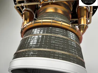 Engine space rocket 3D model