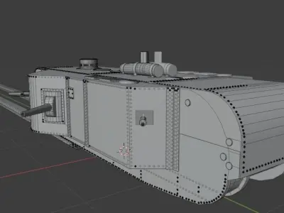 K wagen british armoured tank Free 3D model