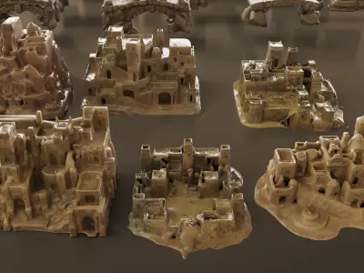 Fantasy and Medieval 3D Kitbash Kit 3D model