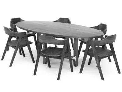 Dining set 36 Free 3D model