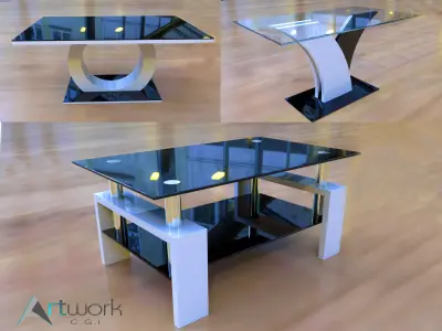 Glass Table Free 3D model shop