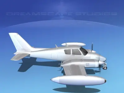 Cessna 310 Bare Metal 3D model