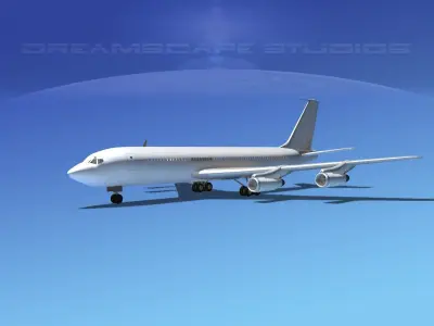 Boeing 707 Unmarked 3 3D model