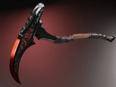 the sharpness of death Low-poly 3D model