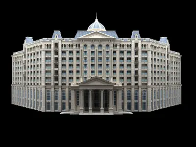 hotel building 3D model