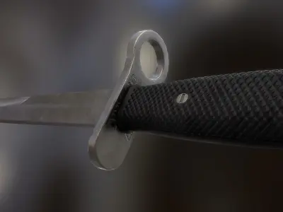 M7 Bayonet assault rifle attachment Low-poly 3D model