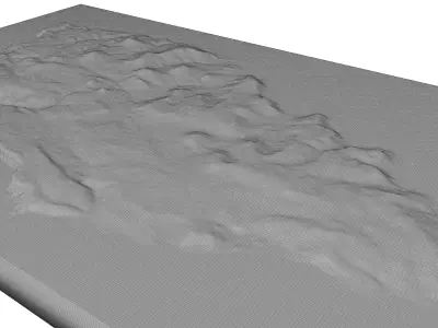 Gozo Island 3D model terrain Low-poly 3D model