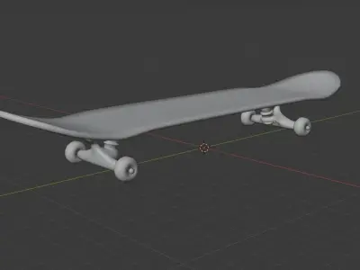 Skateboard for any game engine Low-poly 3D model