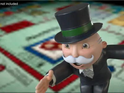 Mr Monopoly Handshake Pose for 3D Print 3D print model