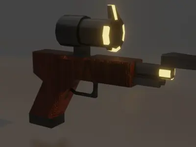 GUN FANTASY GAME ASSET Free low-poly 3D model