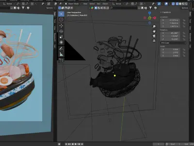 Ramen VR  AR  low-poly 3d model Low-poly 3D model