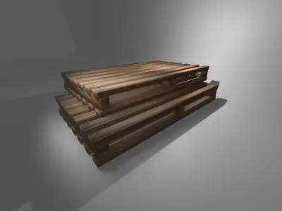 palette pile vr Low-poly 3D model