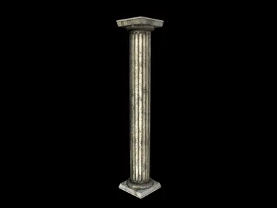Pillar - Column - PBR - Dirty Textured Low-poly 3D model