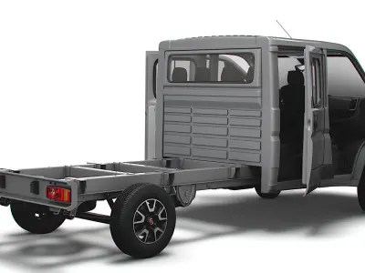 Fiat Ducato Chassis Truck CrCab 4035WB HQInterior 2023 3D model