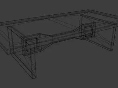 Low quality wood table Free 3D model
