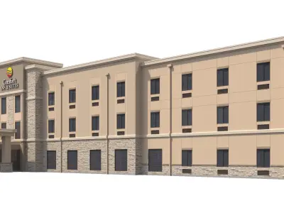 Commercial Building-026 Comfort Inn and Suites Hotel 3D model