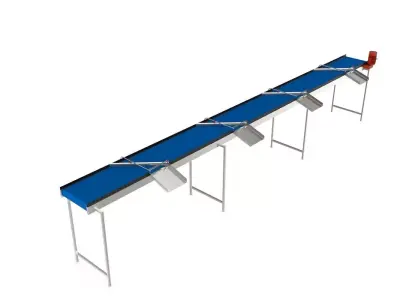 Volume Sorting Conveyor Low-poly 3D model