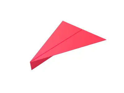 Paper Plane v4 002 Low-poly 3D model