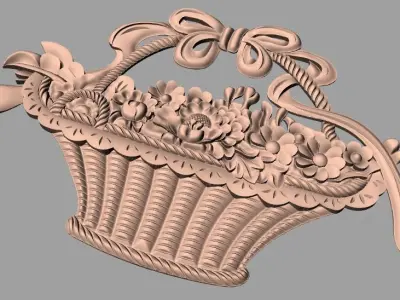 European furniture 3D relief models for CNC wood engraving E168 3D model