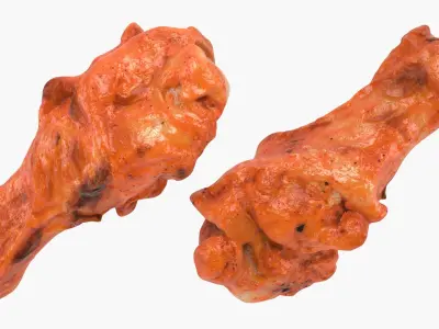 BBQ Chicken Plate 3D model