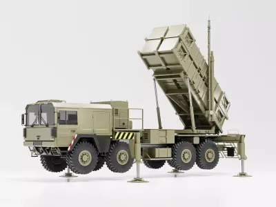 Rocket launcher MAN KAT MIM-104 Patriot 3D model