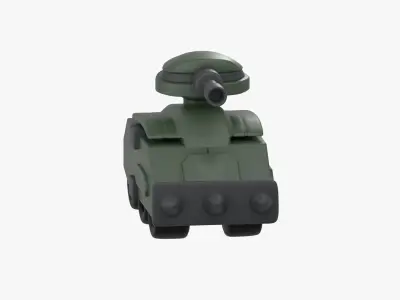 Army Tank 3D Illustration 3D model