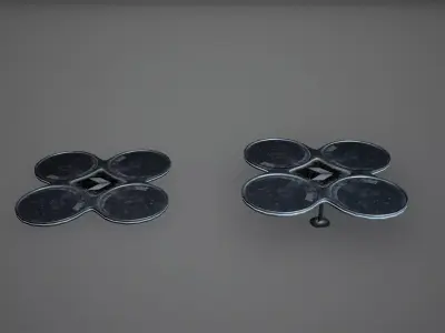 Cyberpunk Drones Low Poly  Game Ready Low-poly 3D model