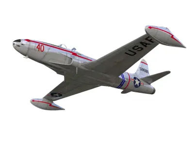 lockheed F-80 shooting star 3D model