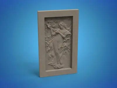 Dream woman panno art STL for CNC router and 3D printing Free 3D print model