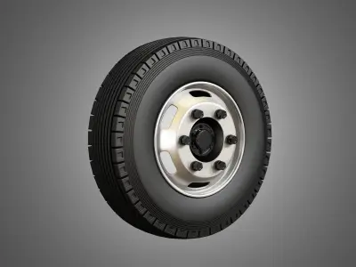 Medium Duty Trucks Tires and Rims 3D model