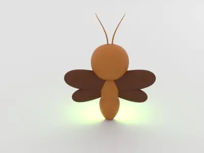 Firefly Low Poly 3D Model Low-poly 3D model