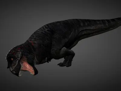 T rex animated 3d model Low-poly 3D model