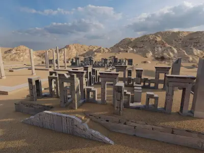 Historic city -Ancient City Persepolis 3D model