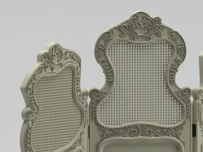 Classic Dressing Screen 3D model