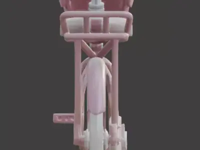 Stylized 3D Valentine  Bicycle Model Low-poly 3D model buy