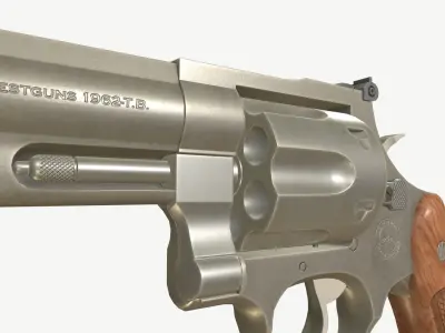 Revolver Generic PBR Low-poly 3D model