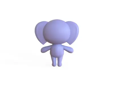Little animal cute - Elephant cute - Character006 Low-poly 3D model