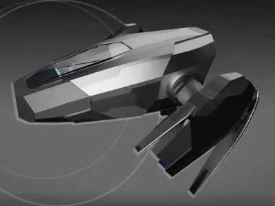 Spaceship futuristic looking robot 3D model