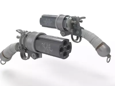 Concept Sci fi  futuristic  pistol 3D model