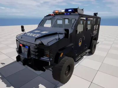 Chinese SWAT Truck Low-poly 3D model