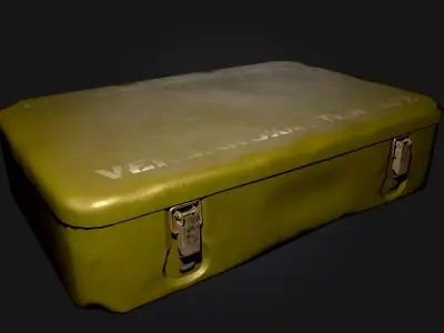 Verbandkasten KFZ Medic Crate Old Low-poly 3D model